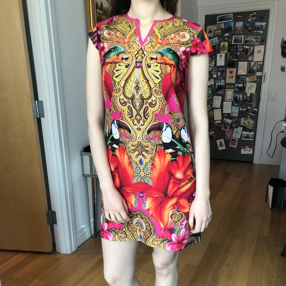 Ted Baker Red Vacation Dress Ted Size 2, US 4-6-8